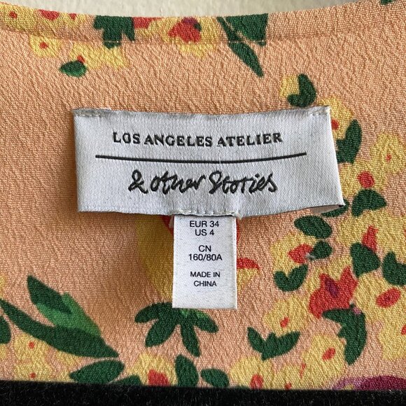 & Other Stories Midi Wrap Dress, Size 4 - Picture 5 of 13